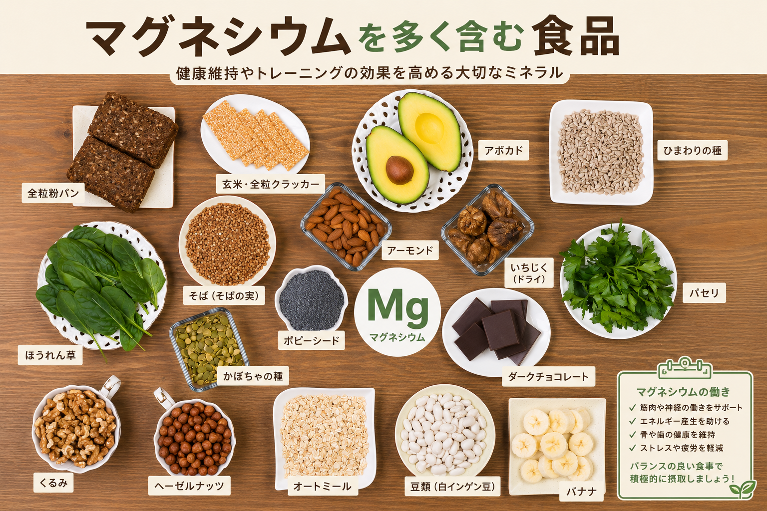 300種の酵素の手助け！マグネシウムについて